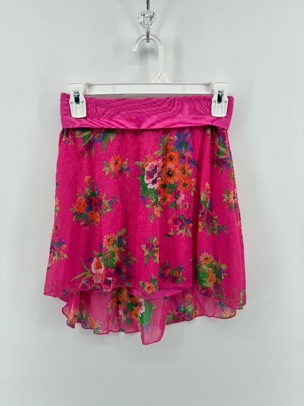 Aeropostale Pink Floral Skater Skirt